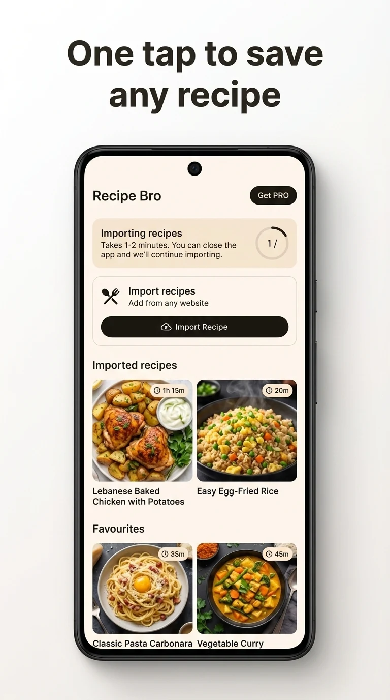 Recipe organizer: Recipe Bro screenshot